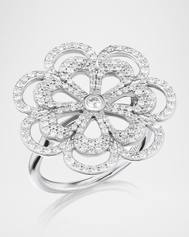 Diamond Daisy Statement Ring